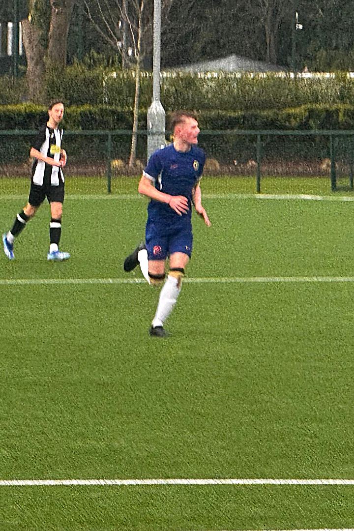 Jack mid-run during a Chelsea trial match.
